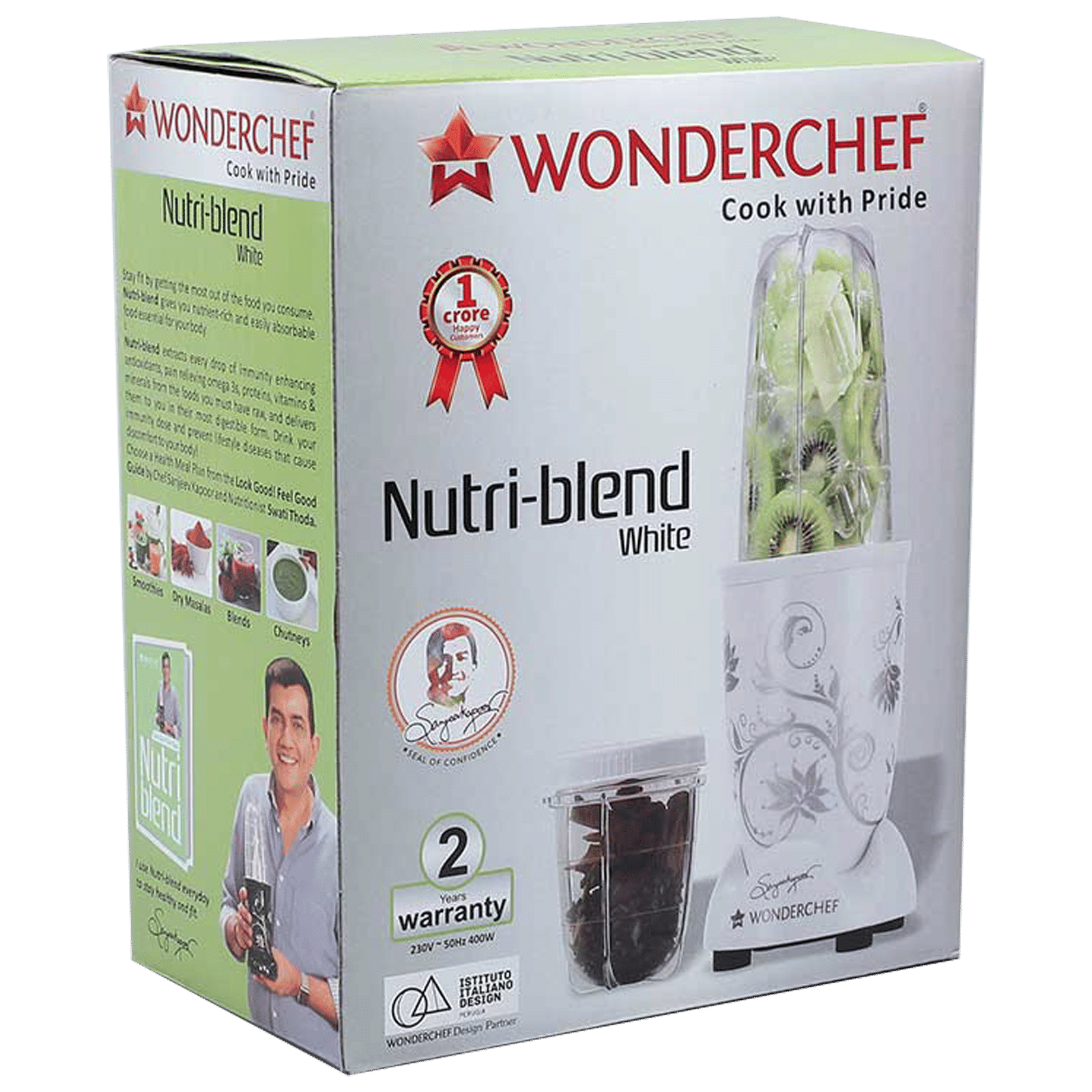 Buy WONDERCHEF NutriBlend 400 Watt 2 Jars Mixer Grinder Blender (22000